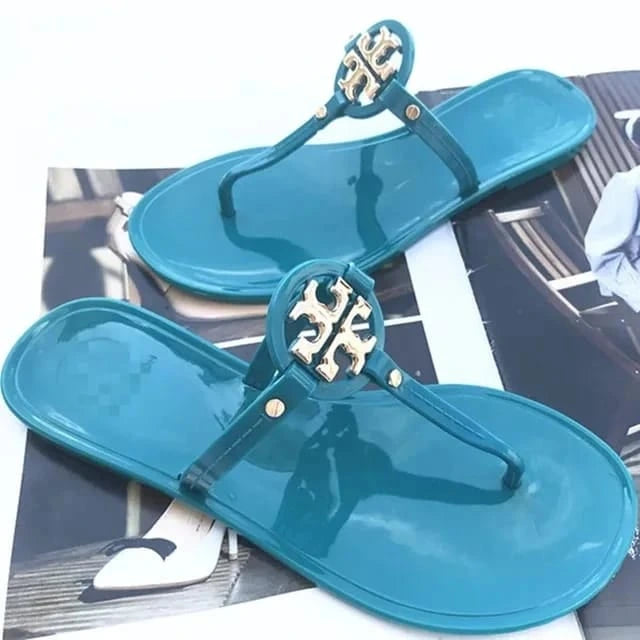 TB JELLY SLIPPERS - BEIGE