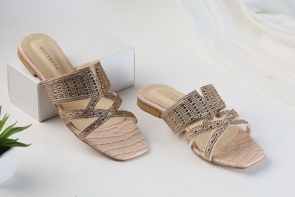 WALKBROS BEAUX FANCY SLIPPERS - GOLDEN LOUIS