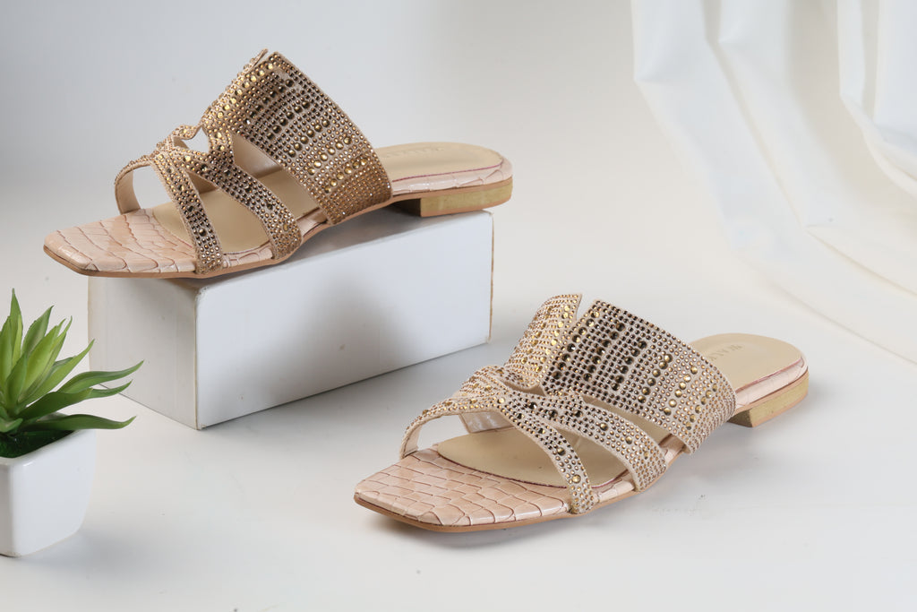 WALKBROS BEAUX FANCY SLIPPERS - GOLDEN LOUIS