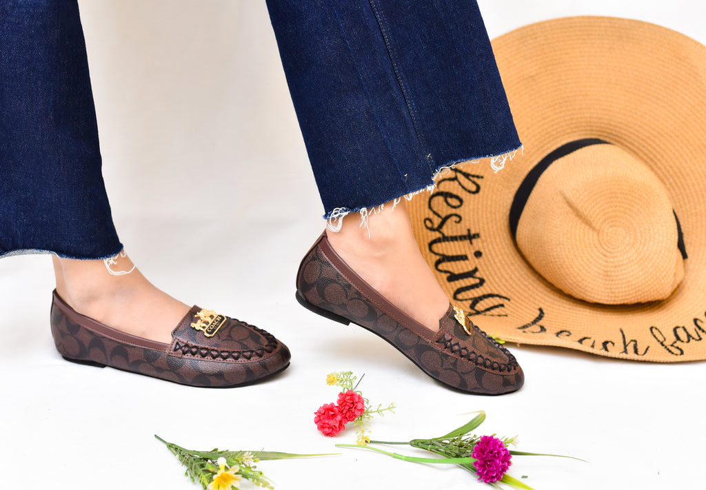 COACH LOAFERS FOR WOMENS - BROWN