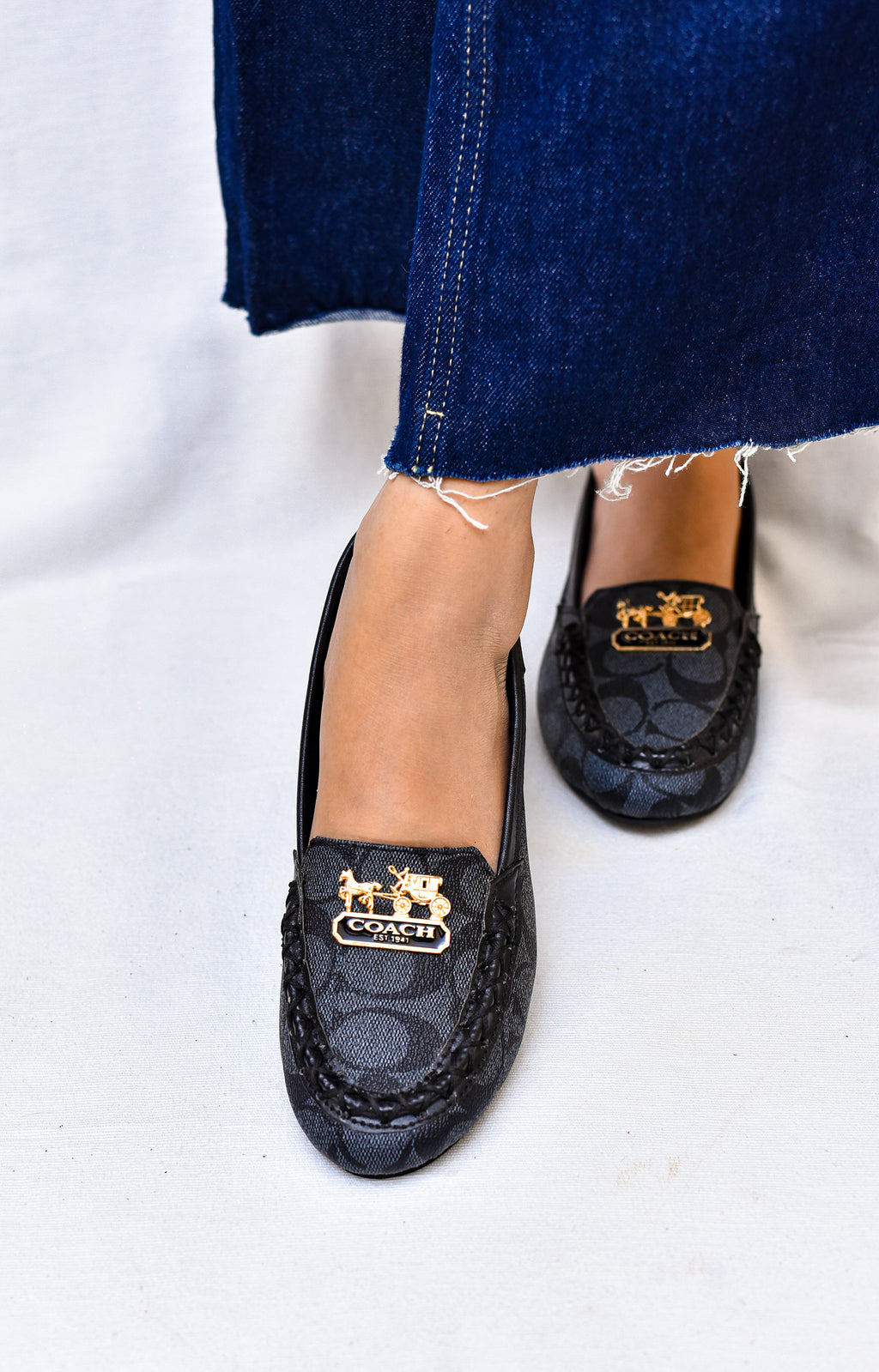 COACH LOAFERS FOR WOMENS - BLACK