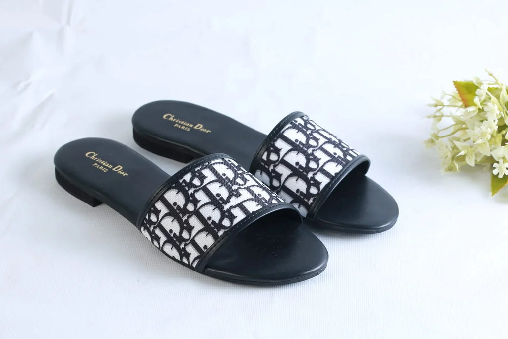 COMBO DEAL - DIOR SLIDES WITH DIOR BOOK TOTE BAG - DD GREY