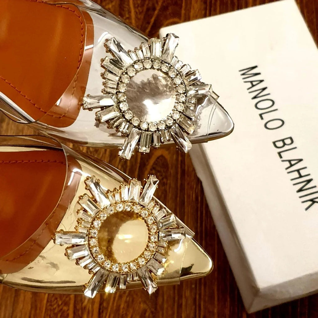 CINDERELLA TRANSPARENT FLAT SANDALS