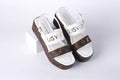 LV MONOGRAM WEDGES SANDALS - WHITE