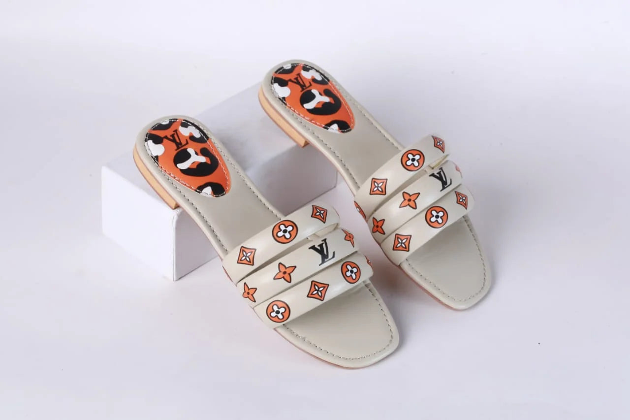 LV CASUAL SLIDES - BEIGE