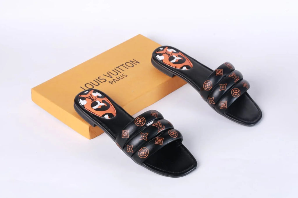 LV CASUAL SLIDES - BLACK