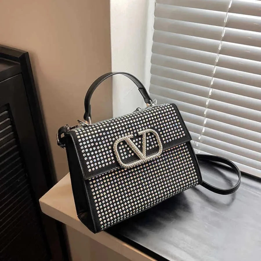 COMBO DEAL - VLOGO SIGNATURE PUMPS & CROSSBODY BAG - BLACK (SILVER)