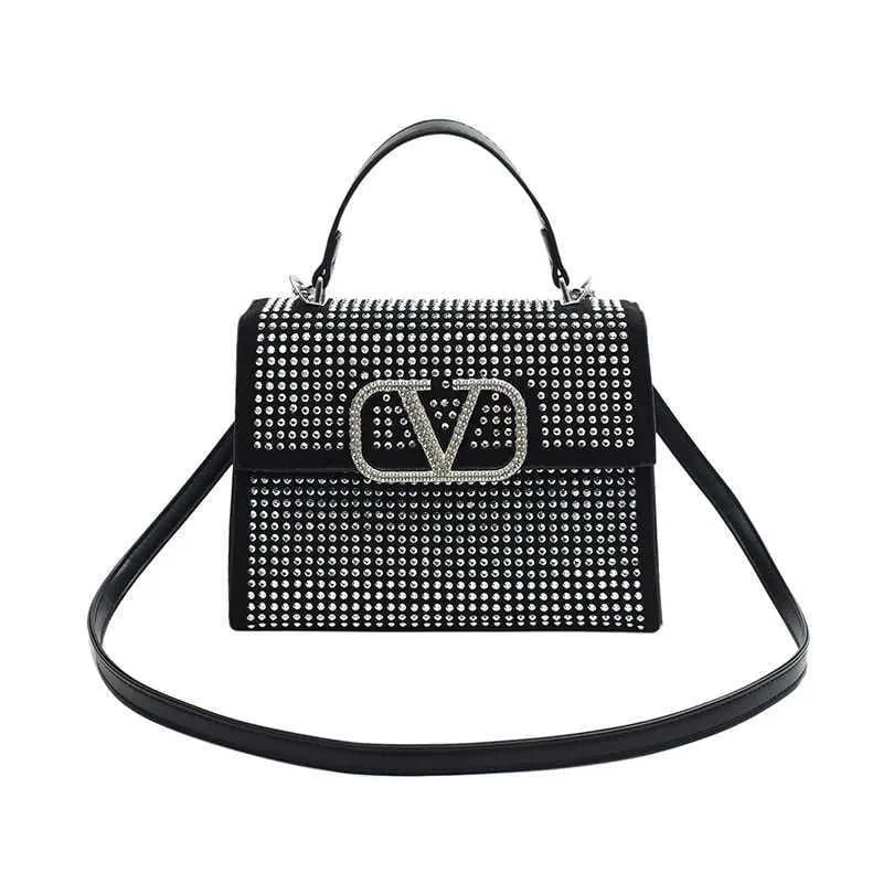 COMBO DEAL - VLOGO SIGNATURE PUMPS & CROSSBODY BAG - BLACK (SILVER)