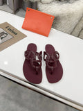 HERMES EGERIE SANDAL - MEHROON