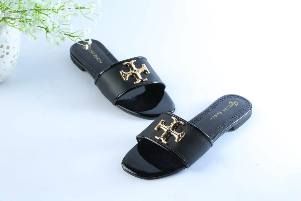 TORY ELEANOR SLIDES - BLACK