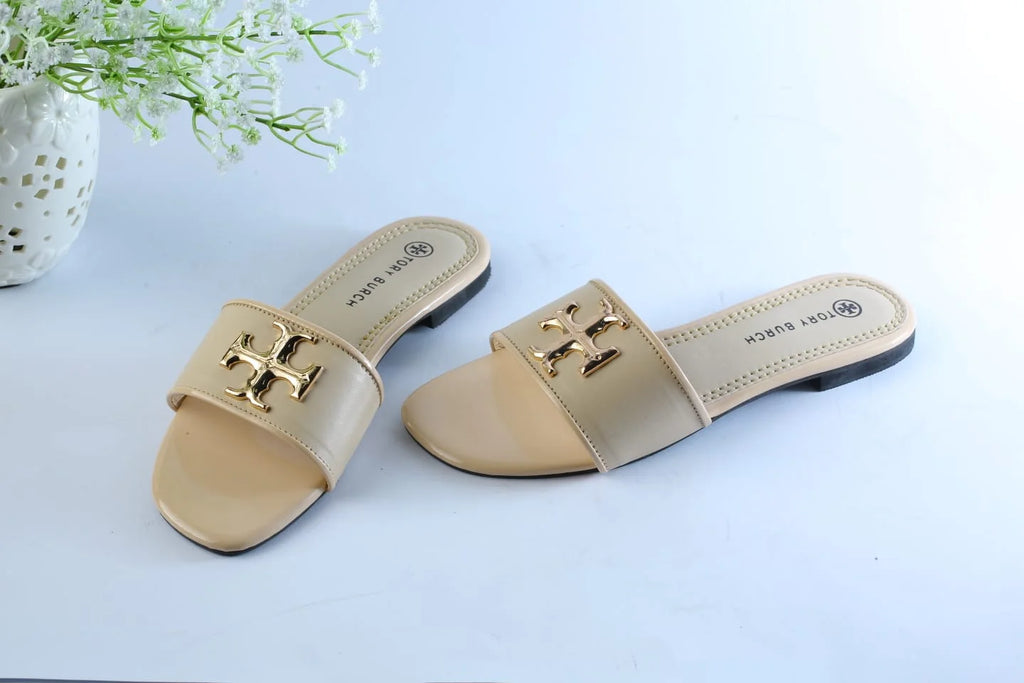 TORY ELEANOR SLIDES - BEIGE