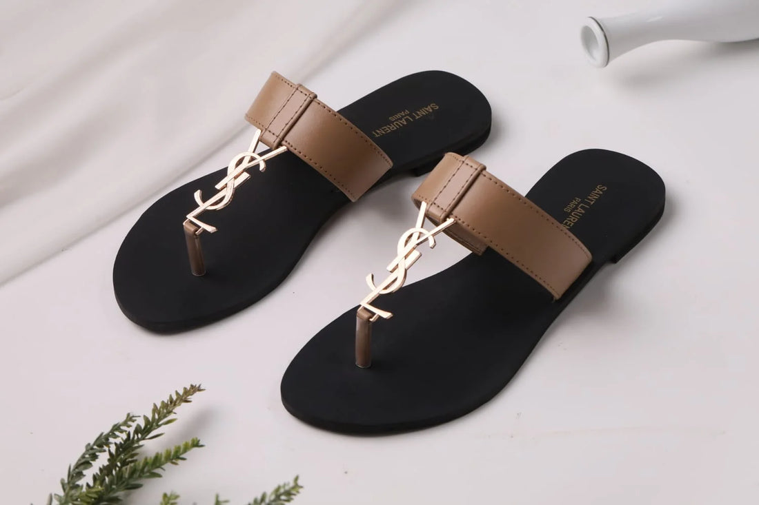 SAINT LAURENT CASSANDRA SLIPPERS