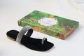 WALKBROS WOMEN'S MASH STRAP SLIPPERS - BLACK