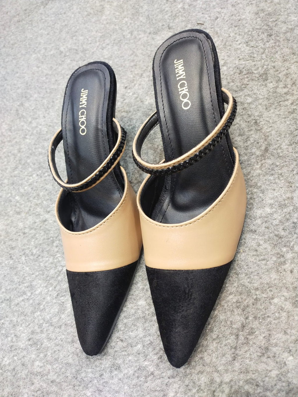 JIMMY CHOO WOMEN KITTEN HEEL - BEIGE