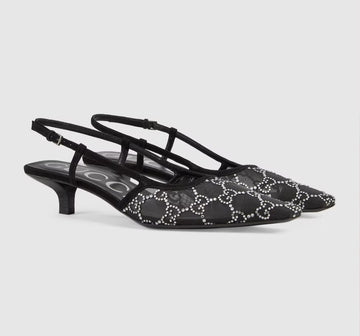 GG Crystal Slingback Pumps