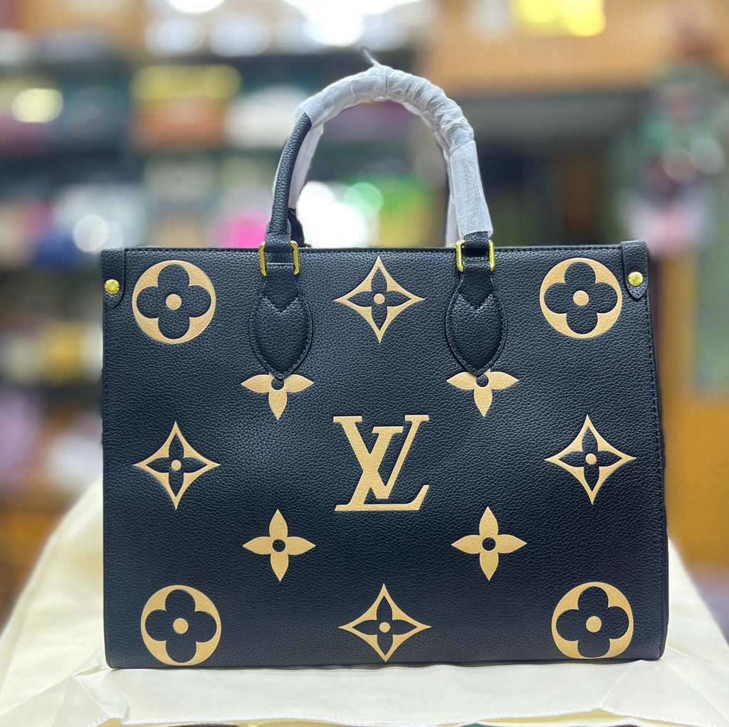 Louis Vuitton OnTheGo MM - BLACK & BEIGE
