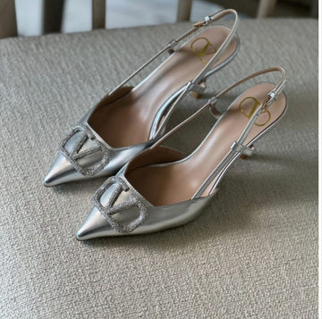 Valentino Silver Glam Pumps
