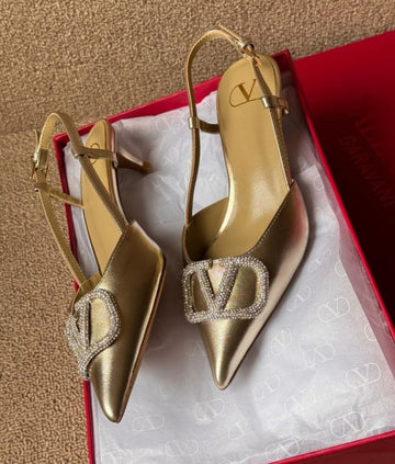 Valentino Golden Glam Pumps