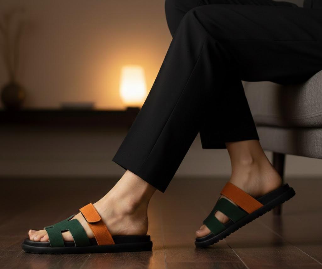 Hermes Chyper Sandals Green