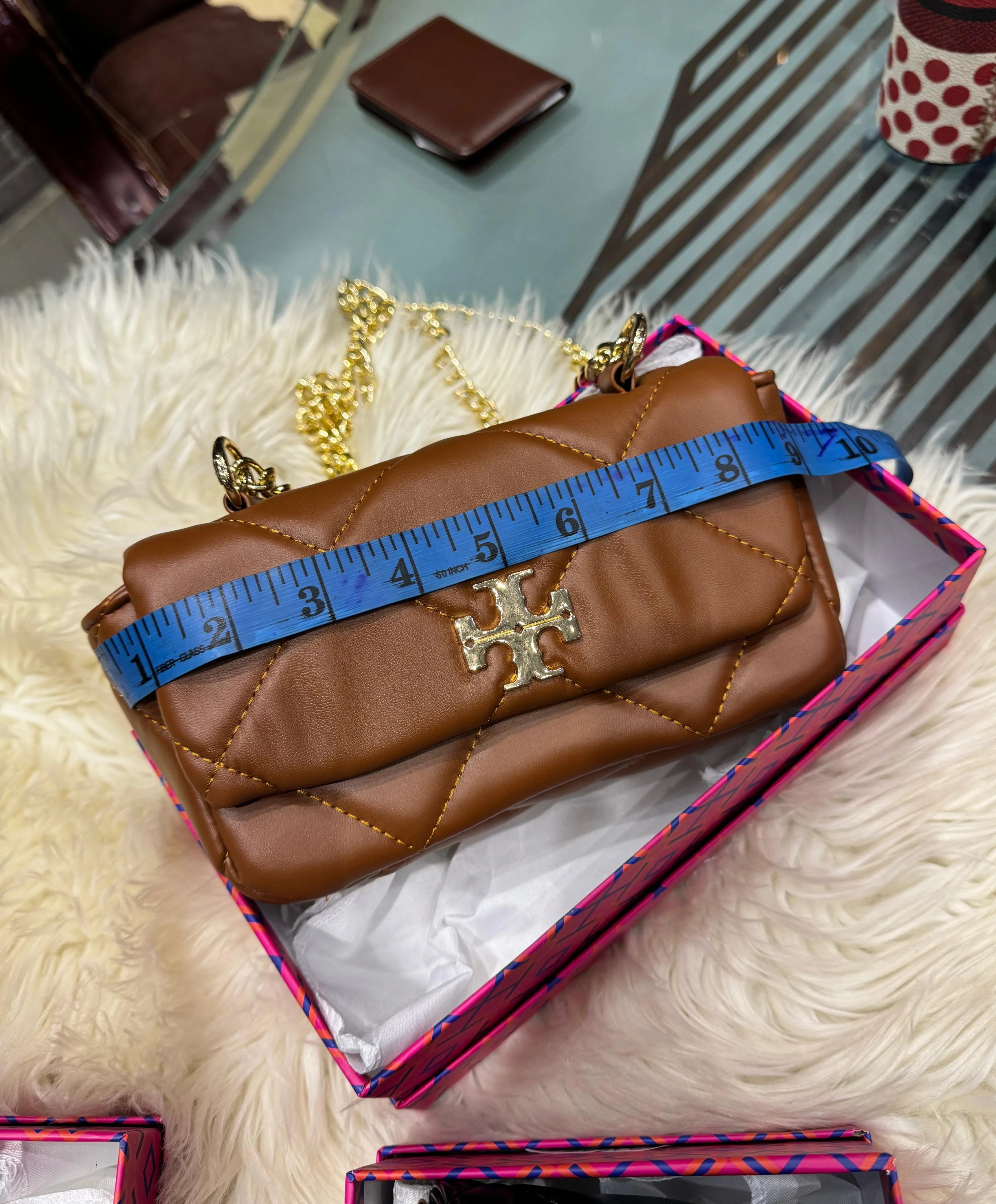 COMBO DEAL - TB CROSS BODY BAG & TB SLIPPERS - BLACK