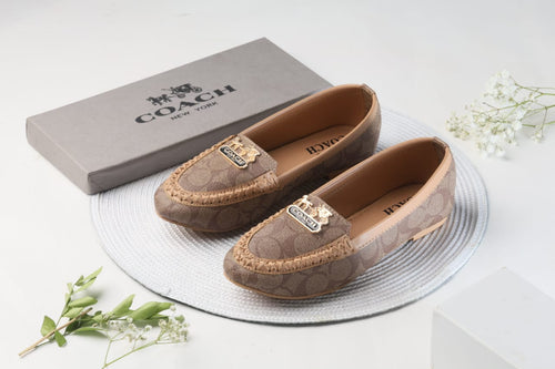 COACH LOAFERS FOR WOMENS - COFFEE
