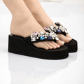 China imported wedges multi stone-BLACK