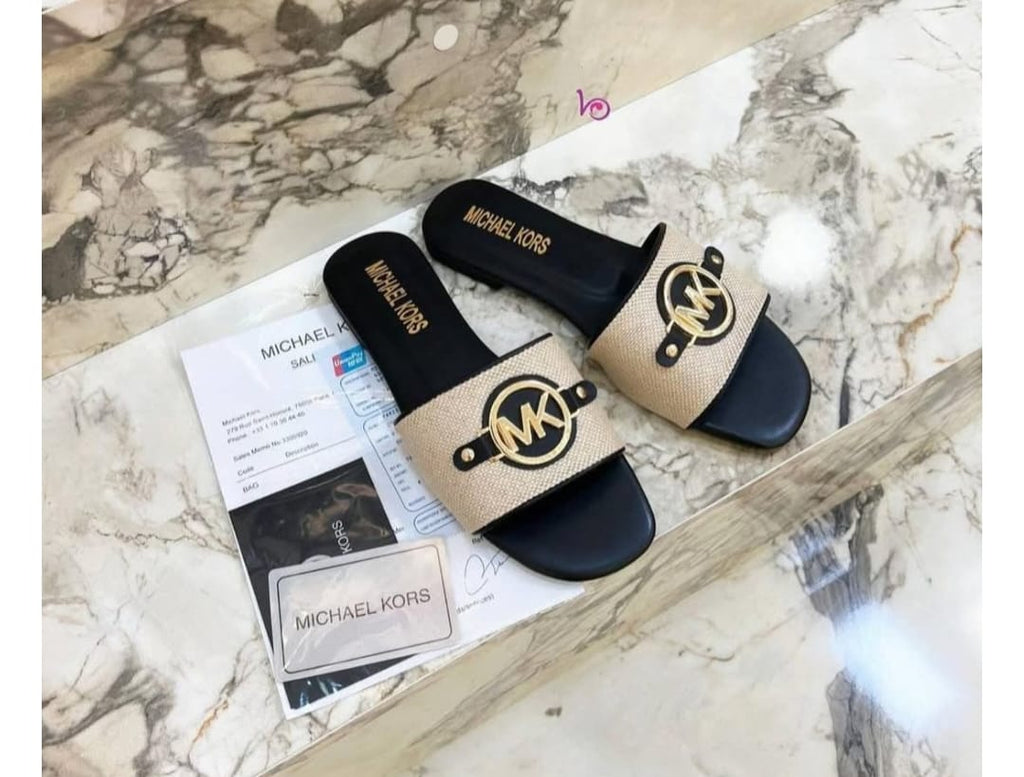 Michael Kors Logo Flats - BLACK