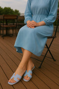 HERMES PARIS SANDALS - LIGHT BLUE