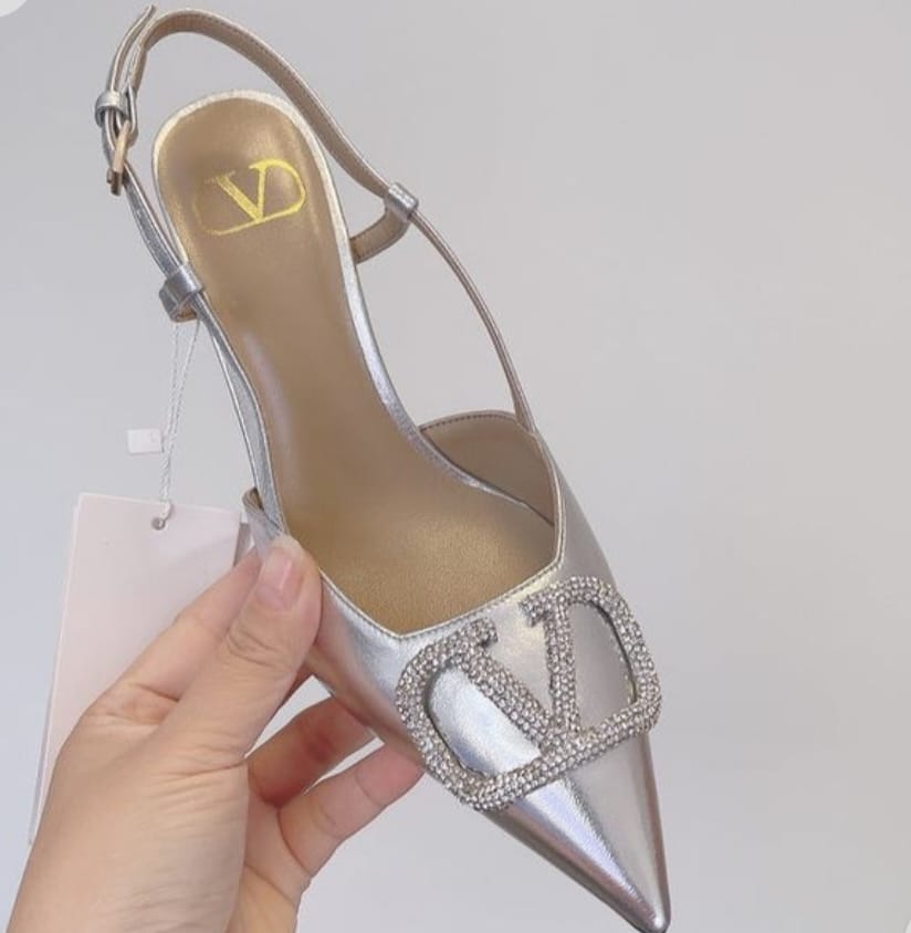 Valentino Silver Glam Pumps