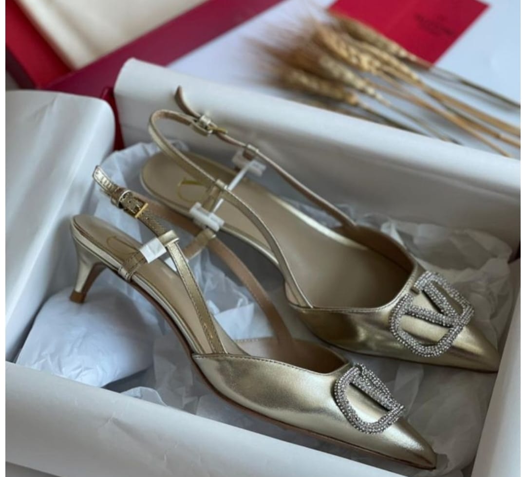 Valentino Golden Glam Pumps