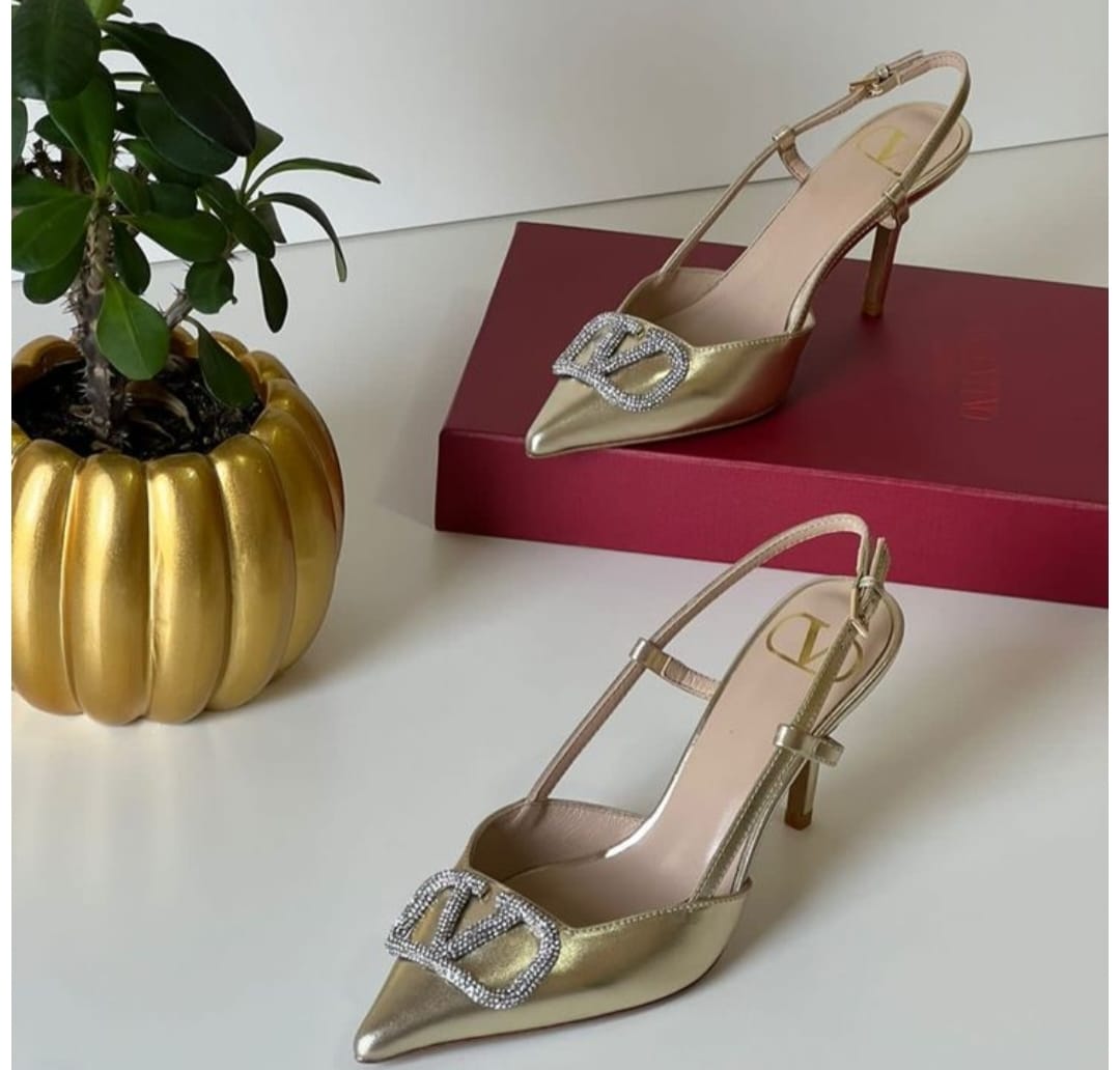Valentino Golden Glam Pumps
