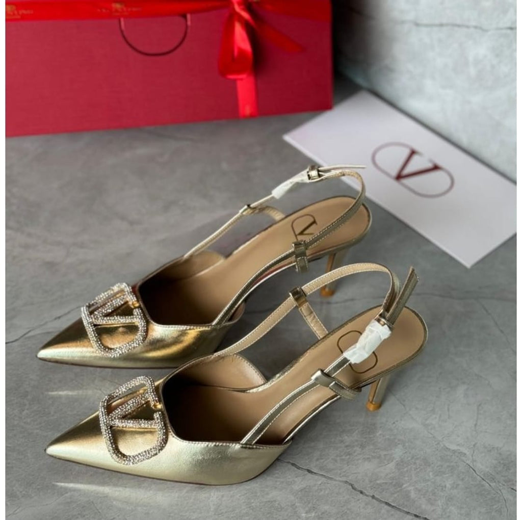 Valentino Golden Glam Pumps
