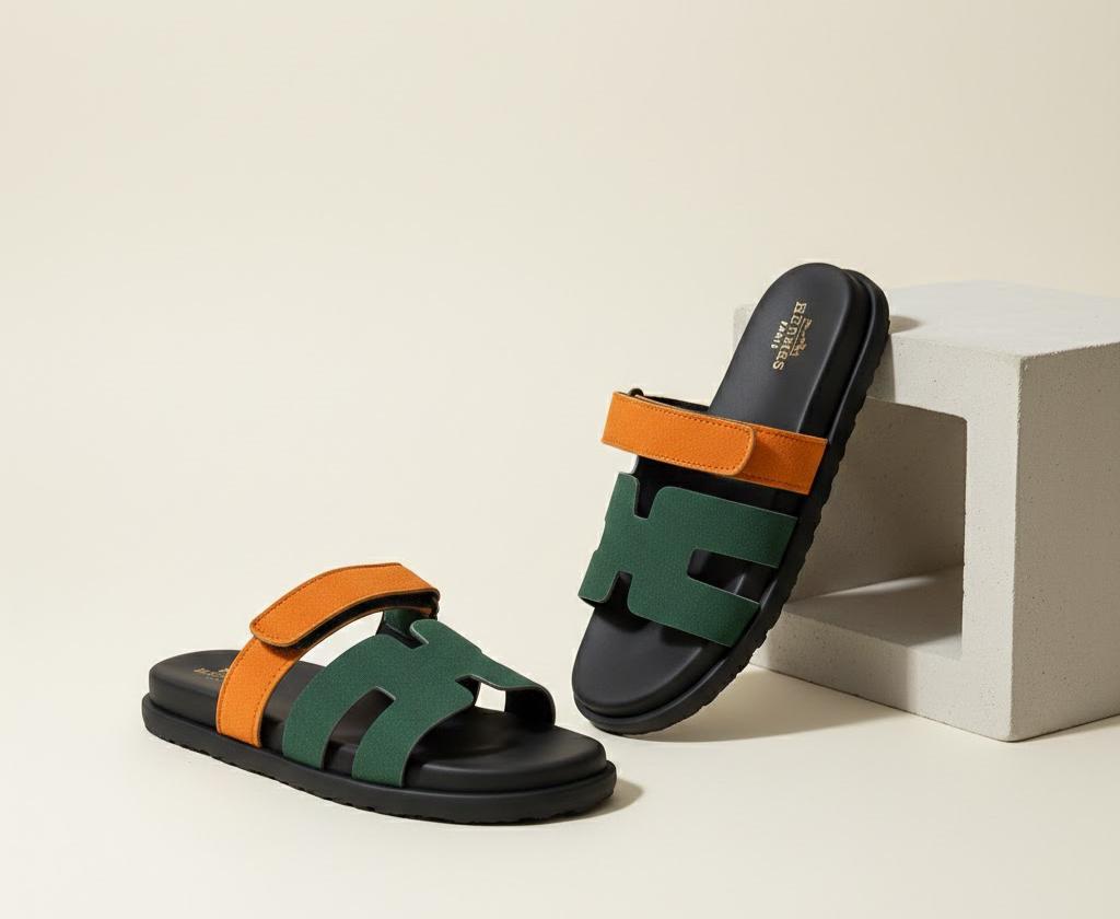 Hermes Chyper Sandals Green
