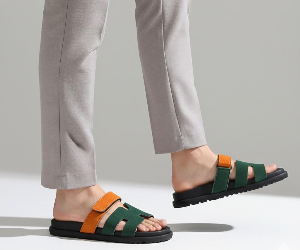 Hermes Chyper Sandals Green