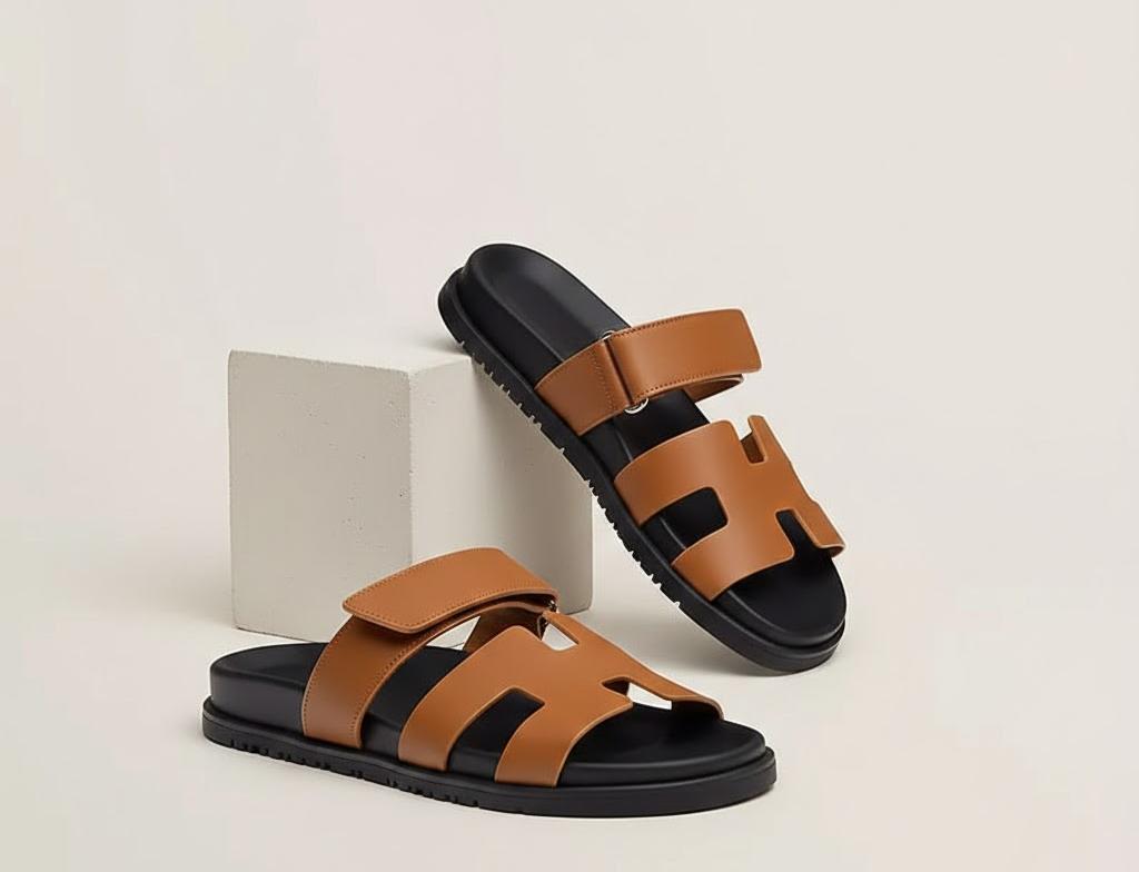 Hermes Chyper Sandals Brown