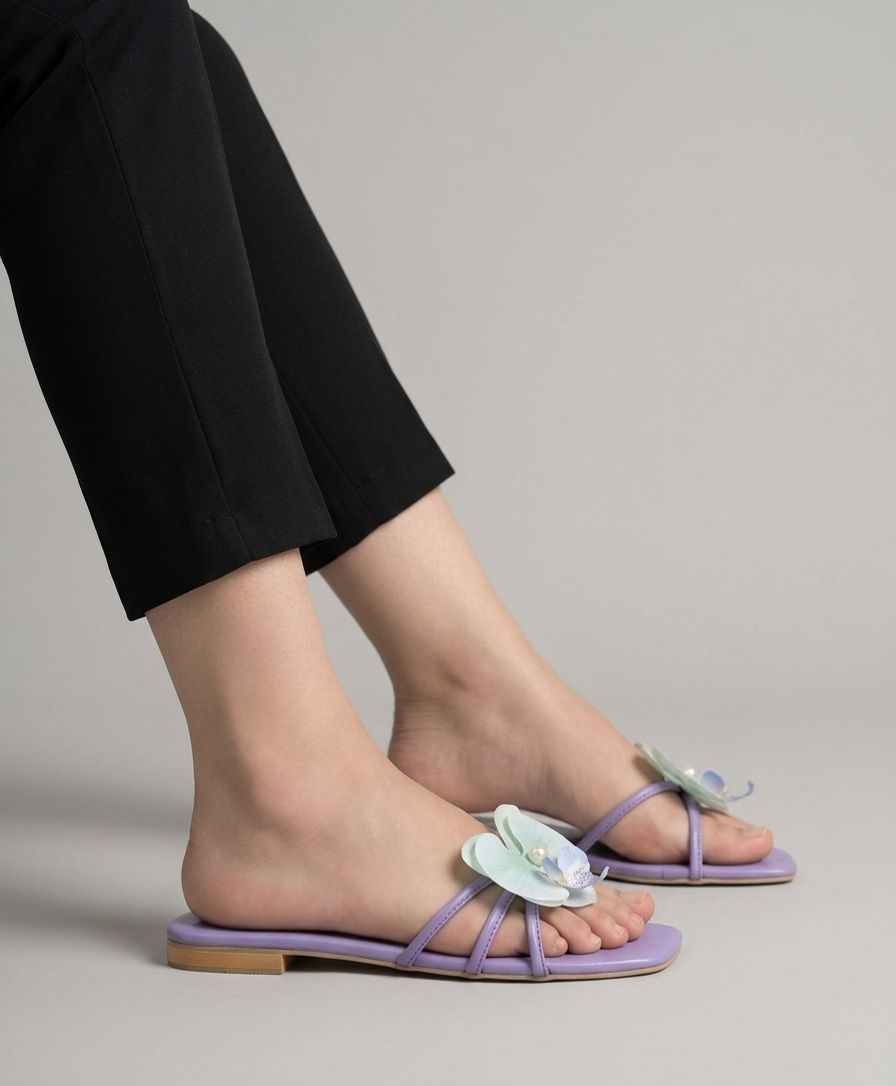 Most Trendy Flower Flats = Purple
